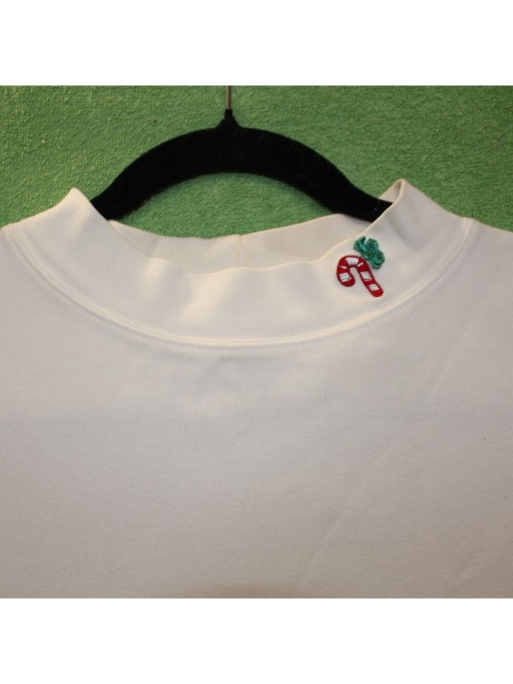 Bechamel Vtg Christmas Mock Neck Shirt Lot 2 Pack White Cotton XL & 1X Holiday